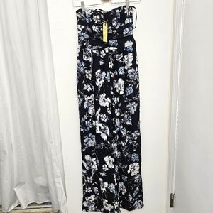 NWT Band of Gypsys strapless floral Women's jumpsuit Size Medium